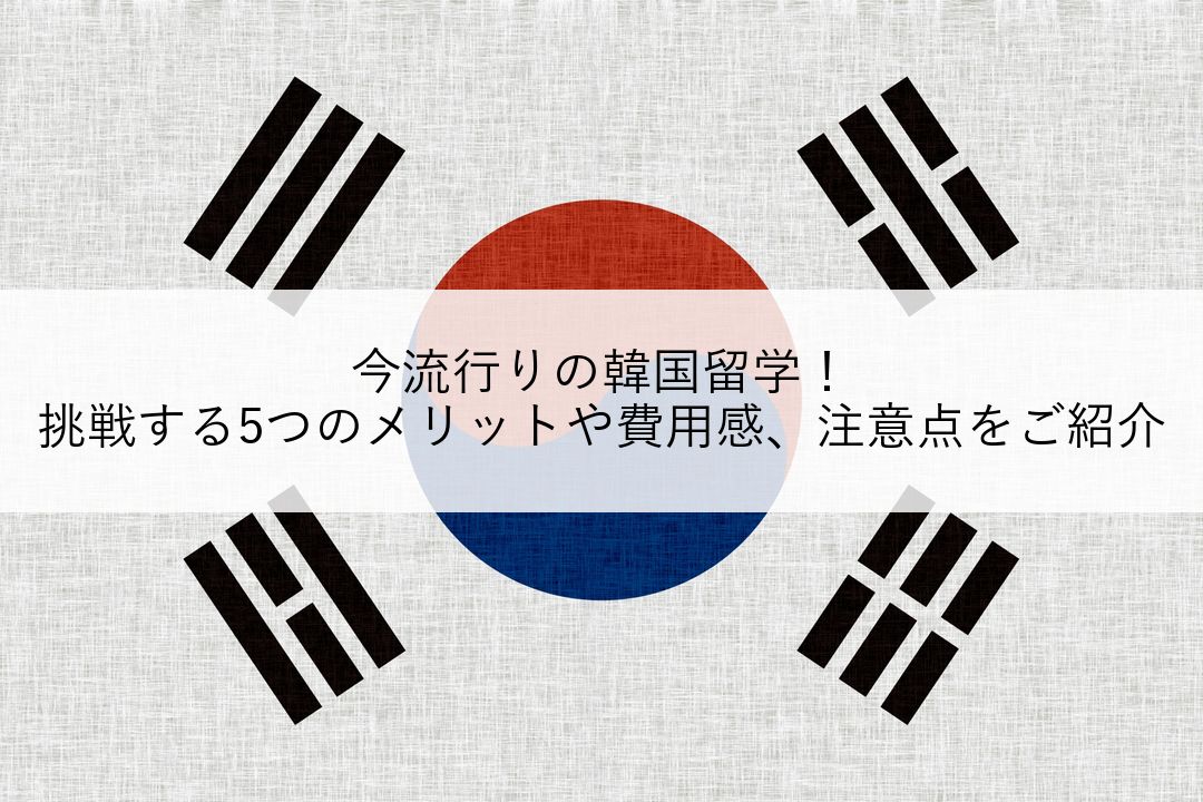 今流行りの韓国留学！挑戦する5つのメリットや費用感、注意点をご紹介 のアイキャッチ
