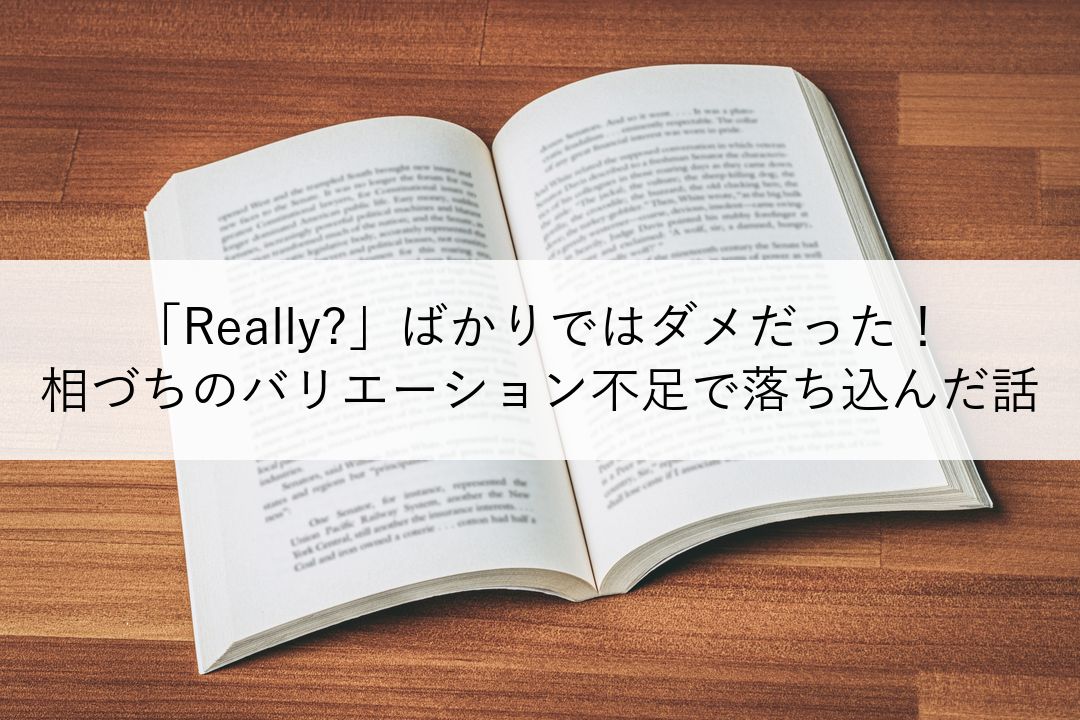 「Really?」ばかりではダメだった！相づちのバリエーション不足で落ち込んだ話 のアイキャッチ