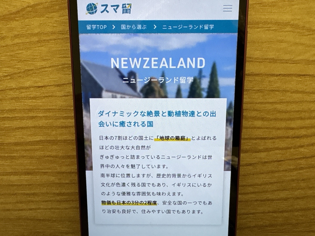 スマ留は留学費用の安さとオーダーメイドの高い提案力が魅力